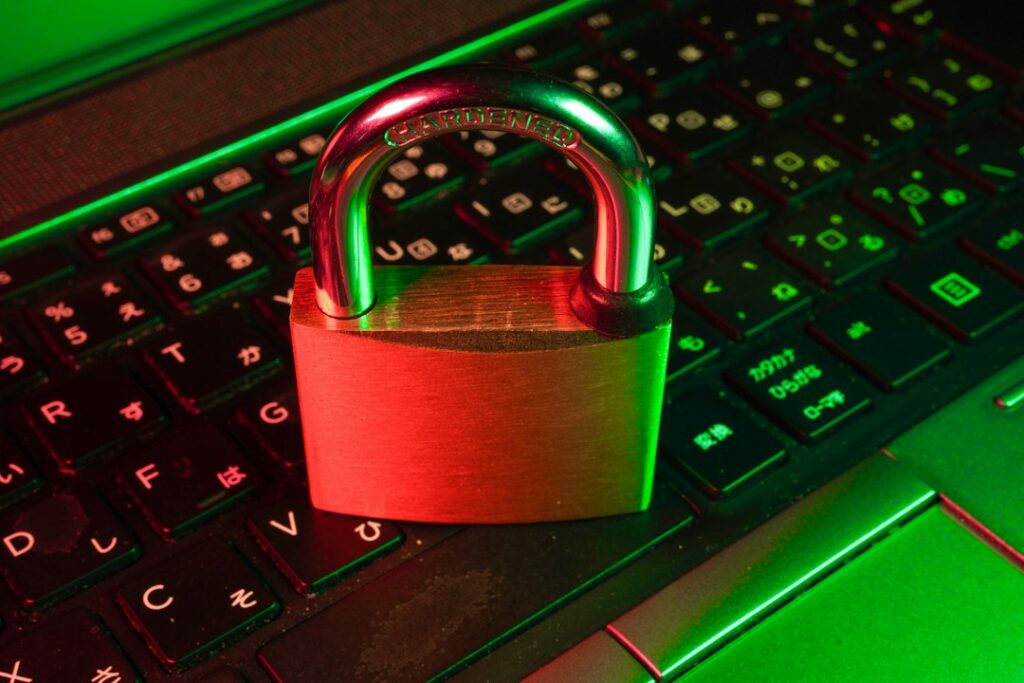Cyber security padlock graphic representing a PHP security update